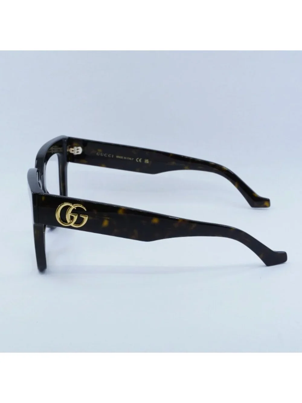 Gucci GG1549O 002 Eyeglasses Havana 52mm Square Frame